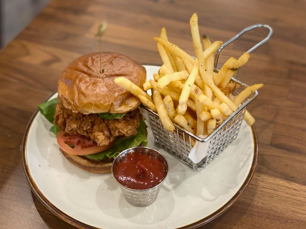 Image of burger and fries dish at The Terrace.